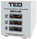 TED Electric Stabilizator trifazat de tensiune 20000VA / 16000W, Servomotor cu compensare trifazată, undă sinusoidală pură (TED-SVC20000)