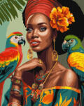 Ideyka Set pictura pe numere, cu sasiu, Culori africane, 40x50 cm (KHO8330) Carte de colorat