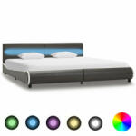  Cadru de pat cu LED, antracit, 180 x 200 cm, piele ecologică (285031)