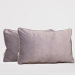 Hiko Set 2 perne decorative 2x40x60cm cu fata detasabila, Hiko COMFY catifea gri (4056)