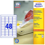 Avery Zweckform 45, 7*21, 2 mm-es Avery Zweckform A4 íves etikett címke, fehér színű (100 ív/doboz) (L4736REV-100) - etikett-cimke-shop