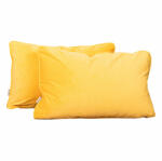 Hiko Set 2 perne decorative 2x40x60cm cu fata detasabila, Hiko COMFY catifea galbena (4115)