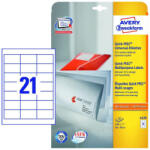 Avery Zweckform 64*36 mm-es Avery Zweckform A4 íves etikett címke, fehér színű (25 ív/doboz) (6170) - etikett-cimke-shop