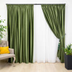 Hiko Set 3 piese Hiko, doua draperii Comfy catifea kaki si o perdea Ana voal, cu rejansa (10005042)