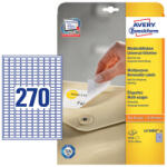 Avery Zweckform 17, 8*10 mm-es Avery Zweckform A4 íves etikett címke, fehér színű (25 ív/doboz) (L4730REV-25) - etikett-cimke-shop