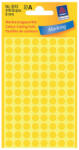 Avery Zweckform 8*8 mm-es Avery Zweckform öntapadó íves etikett címke, sárga színű (4 ív/doboz), normál ragasztóval (3013) - etikett-cimke-shop