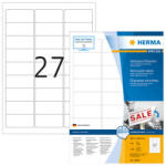 Herma 63, 5*29, 6 mm-es Herma A4 íves etikett címke, fehér színű (100 ív/doboz) (HERMA 10300) - etikett-cimke-shop