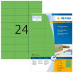 Herma 70*37 mm-es Herma A4 íves etikett címke, zöld színű (100 ív/doboz) (HERMA 4409) - etikett-cimke-shop