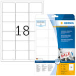 Herma 63, 5*46, 6 mm-es Herma A4 íves etikett címke, fehér színű (25 ív/doboz) (HERMA 4203) - etikett-cimke-shop