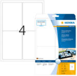 Herma 96*139, 7 mm-es Herma A4 íves etikett címke, fehér színű (25 ív/doboz) (HERMA 4908) - etikett-cimke-shop