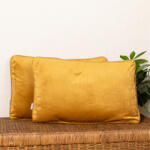 Hiko Set 2 perne decorative 2x40x60cm cu fata detasabila, Hiko COMFY catifea mustar auriu