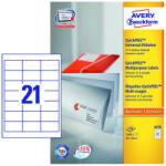 Avery Zweckform 64*36 mm-es Avery Zweckform A4 íves etikett címke, fehér színű (100 ív/doboz) (3670) - etikett-cimke-shop