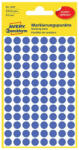 Avery Zweckform 8*8 mm-es Avery Zweckform öntapadó íves etikett címke, kék színű (4 ív/doboz), visszaszedhető ragasztóval (3591) - etikett-cimke-shop