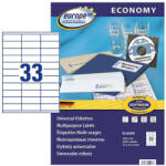 Avery Zweckform 70*25, 4 mm-es Avery Zweckform A4 íves etikett címke, fehér színű (100 ív/doboz) (ELA009) - etikett-cimke-shop