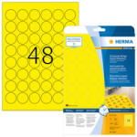Herma 30 mm-es Herma A4 íves etikett címke, sárga színű (25 ív/doboz) (HERMA 8034) - etikett-cimke-shop
