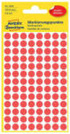 Avery Zweckform 8*8 mm-es Avery Zweckform öntapadó íves etikett címke, piros színű (4 ív/doboz), visszaszedhető ragasztóval (3589) - etikett-cimke-shop
