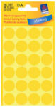 Avery Zweckform 18*18 mm-es Avery Zweckform öntapadó íves etikett címke, sárga színű (4 ív/doboz), normál ragasztóval (3007) - etikett-cimke-shop