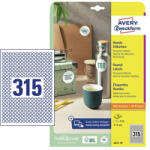 Avery Zweckform Etikett címke 10x10 mm, Avery Zweckform, Fehér színű, (10 ív/doboz) (6221-10) - etikett-cimke-shop