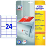 Avery Zweckform 64, 6*33, 8 mm-es Avery Zweckform A4 íves etikett címke, fehér színű (25 ív/doboz) (6172) - etikett-cimke-shop