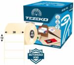 Tezeko 30 * 12 mm-es 1 pályás műanyag biztonsági etikett címke (3750 címke/tekercs, 40 mm-es belső mag) (M0300001200-002) - etikett-cimke-shop