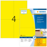 Herma 105*148 mm-es Herma A4 íves etikett címke, sárga színű (100 ív/doboz) (HERMA 4396) - etikett-cimke-shop