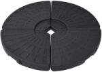  Suport de umbrelă în formă de evantai, 4 buc. , negru (47857)