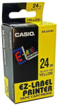 Casio Feliratozógép szalag XR-24YW1 24mmx8m Casio fekete/sárga (XR24YW1) - bestoffice