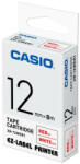 Casio Feliratozógép szalag XR-12WER1 12mmx8m Casio piros/fehér (XR12WER1) - bestoffice