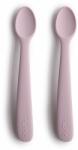  Mushie Silicone Feeding Spoons kiskanál Soft Lilac 2 db