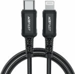 ACEFAST Кабел за зареждане Acefast MFI от USB Type C към Lightning, 1.8m, 30W, 3A, Черен (C4-01-C-L black)