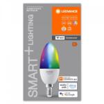 OSRAM Bec LED RGB inteligent Ledvance SMART+ WiFi Candle Multicolour B40, E14, 4.9W (40W), 470 lm, lumina alba si color (2700-6500K), dimabil (000004058075778597)
