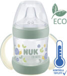 Nuk For Nature cumisüveg tanuláshoz hőmérséklet-szabályozással, zöld 150 ml (AGS10743073zel)