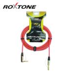 Roxtone MGJJ170L3-TRD Master series 6, 3 Jack - 6, 3 pipa Jack professzionális gitárkábel, 3m (transparent piros)