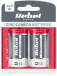 Rebel Baterie Greencell R20 Blister 2 Buc (bat0084b) Baterii de unica folosinta