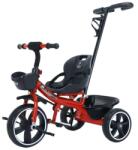  Tricicleta cu maner de impins pentru copii intre 2 ani si 6 ani, rosie bici80232 (BICI80232)