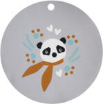 kikadu - truly organic Suport din silicon pentru farfurii - Panda Silver Grey - Kikadu Truly Organic