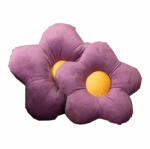 Hiko Set 2 perne decorative, Hiko Flower Mama&fiica din catifea lavanda si galbena. diametru 42cm si 35cm (4086)