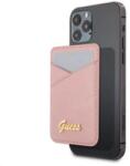 GUESS Card Slot Guess Saffiano Metal Logo Pink (3666339006808)
