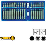 TOYA 66400 TX, HEX, Spline bithegy készlet, CrV, 1/2" és 3/8" négyzet >>>10mm bit (40 részes) (66400)