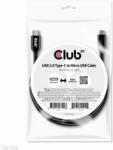 Club 3D CAC-1526 USB-C apa - Micro USB-B apa 2.0 Adat és töltő kábel - Fekete (1m) (CAC-1526)
