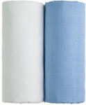 TTOMI T-TOMI Törölköző szövet TETRA 100x90 cm, 2 db, fehér/kék (AGSTT3140)