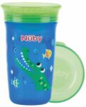 Nuby - Nem folyó pohár 360° 300 ml, 6 m+ kék/zöld