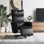 vidaXL fekete műbőr dönthető fotel lábtartóval (356589) - vidaxl