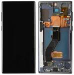 Samsung N970, N971 Galaxy Note 10 (4G és 5G) előlap keret, lcd kijelző és érintőpanel, fekete (OLED, Small size, Kis kijelzős változat)