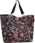 Reisenthel shopper XL fekete virágos női nagy shopper táska (ZU7064)