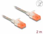 Delock Cablu de retea RJ45 Cat. 6A UTP Slim 2m transparent, Delock 80354 (80354)