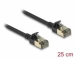 Delock Cablu de retea RJ45 Cat. 8.1 FTP Slim Pro 0.25m Negru, Delock 80337 (80337)