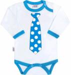 NEW BABY Body nyomtatott mintával New Baby türkiz nyakkendővel - babyboxstore