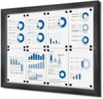 Jansen Display Belső zárható információs vitrin 8 x A4, antracit