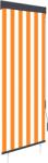  Jaluzea tip rulou de exterior, alb și portocaliu, 60 x 250 cm (145945)
